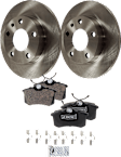 2-Wheel Set Rear Brake Disc and Pad Kit, Plain Surface 5 Lugs 245.11 mm Organic Pro-Line Series, Includes (2) Disc and (1) Pad Set