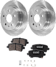 2-Wheel Set Rear Brake Disc and Pad Kit, Plain Surface 5 Lugs 292 mm Organic Pro-Line Series, Includes (2) Disc and (1) Pad Set