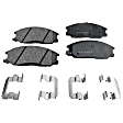 2-Wheel Set Front Brake Disc and Pad Kit, Plain Surface 5 Lugs 293.88 mm Ceramic Pro-Line Series, Includes (2) Brake Disc and (1) Brake Pad Set