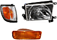 3-Piece Kit Passenger Side Halogen Headlight, With bulb(s), OE Replacement, Includes (1) Turn Signal Light, (1) Corner Light and (1) Headlight