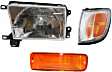 3-Piece Kit Driver Side Halogen Headlight, With bulb(s), OE Replacement, Includes (1) Turn Signal Light, (1) Corner Light and (1) Headlight