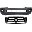 2-Piece Kit, Front Textured Bumper Cover, Includes (1) Bumper Cover and (1) Grille, Base Model, 2.7L Eng.