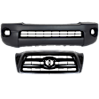 2-Piece Kit, Front Textured Bumper Cover, Includes (1) Bumper Cover and (1) Grille