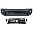 2-Piece Kit, Front Textured Bumper Cover, Includes (1) Bumper Cover and (1) Grille