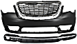 2016 Chrysler Town & Country Touring L - 3-Piece Kit Grille, Chrome Shell with Textured Black Insert,  Includes (1) Bumper Cover, (1) Bumper Grille, and (1) Grille