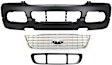 3-Piece Kit, Front Primed Bumper Cover, Includes (1) Bumper Cover, (1) Bumper Grille, and (1) Grille