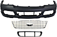 3-Piece Kit, Front Primed Bumper Cover, Includes (1) Bumper Cover, (1) Bumper Grille, and (1) Grille