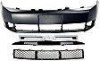 2010 Ford Focus - 3-Piece Kit Front Primed Bumper Cover, Sedan,  Includes (1) Bumper Cover, (1) Bumper Grille, and (1) Grille