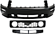 2008 Ford Mustang GT - 3-Piece Kit Front Primed Bumper Cover, For Models Without California Special Package,  Includes (1) Bumper Cover, (1) Bumper Grille, and (1) Grille