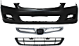 2006 Honda Accord - 3-Piece Kit Front Primed Bumper Cover, Sedan,  Includes (1) Bumper Cover, (1) Bumper Grille, and (1) Grille