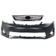 2012 Toyota Camry - 2-Piece Kit Front Primed Bumper Cover,  Includes (1) Bumper Cover and (1) Grille