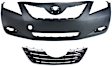 2-Piece Kit, Grille Chrome Shell with Painted Black Insert, Japan or USA Built Vehicle, CAPA Certified, Includes (1) Bumper Cover and (1) Grille