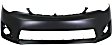 2013 Toyota Camry - 2-Piece Kit Front Primed Bumper Cover, CAPA Certified  Includes (1) Bumper Cover and (1) Bumper Grille