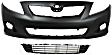 2-Piece Kit, Front Primed Bumper Cover, For Models With Spoiler Holes, North America Built Vehicle, CAPA Certified, Includes (1) Bumper Cover and (1) Bumper Grille