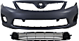 2-Piece Kit, Front Primed Bumper Cover, North America Built Vehicle, CAPA Certified, Includes (1) Bumper Cover and (1) Bumper Grille