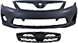 2-Piece Kit, Grille Painted Black, North America Built Vehicle, CAPA Certified, Includes (1) Bumper Cover and (1) Grille