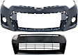 2-Piece Kit Bumper Grille, Chrome Shell w/ Black Insert, CAPA Certified, S/Special Edition Models, with Chrome Grille Surround, Includes (1) Bumper Cover and (1) Bumper Grille