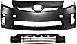 2010 Toyota Prius - 2-Piece Kit Front Primed Bumper Cover,  Includes (1) Bumper Cover and (1) Bumper Grille