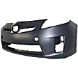 2010 Toyota Prius - 2-Piece Kit Front Primed Bumper Cover, Includes (1) Bumper Cover and (1) Bumper Grille