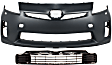 2-Piece Kit, Front Primed Bumper Cover, For Models With LED Headlights, CAPA Certified, Includes (1) Bumper Cover and (1) Bumper Grille
