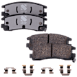 2-Wheel Set Rear Brake Kit With Calipers, Plain Surface 5 Lugs 277.88 mm Ceramic FWD, Includes (2) Brake Caliper, (2) Brake Disc and (1) Brake Pad Set