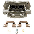 2-Wheel Set Front Brake Kit With Calipers, Plain Surface 5 Lugs 296.16 mm Ceramic FWD, Includes (2) Caliper, (2) Disc, and (1) Pad Set