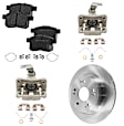 2-Wheel Set Rear Brake Kit With Calipers, Plain Surface 5 Lugs 281.69 mm Ceramic FWD, Includes (2) Brake Caliper, (2) Brake Disc and (1) Brake Pad Set