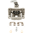 2-Wheel Set Rear Brake Kit With Calipers, Cross-drilled and Slotted 5 Lugs 281.69 mm Ceramic FWD, Includes (2) Brake Caliper, (1) Brake Pad Set and (2) Brake Disc