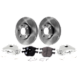 2-Wheel Set Front Brake Kit With Calipers, Plain Surface 5 Lugs 277.88 mm Ceramic FWD, Includes (2) Brake Caliper, (2) Brake Disc and (1) Brake Pad Set