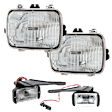 4-Piece Kit, Driver and Passenger Side Headlight, Assembly, Halogen, with Fog Light