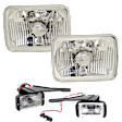 4-Piece Kit, Driver and Passenger Side Headlight, Assembly, Halogen, with Fog Light