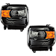 4-Piece Kit, Driver and Passenger Side Headlight, Lens and Housing, Halogen, with Fog Light
