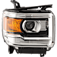 4-Piece Kit, Driver and Passenger Side Headlight, Assembly, Halogen, with Fog Light
