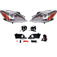 4-Piece Kit, Driver and Passenger Side Headlight, Assembly, Halogen, with Fog Light
