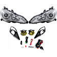 4-Piece Kit, Driver and Passenger Side Headlight, Assembly, Halogen, with Fog Light