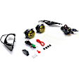 4-Piece Kit, Driver and Passenger Side Headlight, Assembly, Halogen, with Fog Light