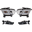 4-Piece Kit, Driver and Passenger Side Headlight, Assembly, LED, with Fog Light, CAPA Certified