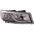 4-Piece Kit, Driver and Passenger Side Headlight, Assembly, Halogen, with Fog Light