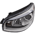 4-Piece Kit, Driver and Passenger Side Headlight, Assembly, Halogen, with Fog Light, CAPA Certified