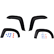 4-Piece Kit Front and Rear, Driver and Passenger Side Fender Flares, Textured Black, Includes (2) Fender Flares and (2) Fender Trim