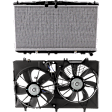 2-Piece Kit Radiator, For Models without Tow Package, with Cooling Fan Assembly