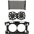 3-Piece Kit Radiator Support Assembly, Sedan, with Cooling Fan Assembly and Radiator