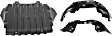 3-Piece Kit, Front, Driver and Passenger Side Fender Liner, Lower, For Models Without Luxury Package, Includes (1) Engine Splash Shield and (2) Fender Liner