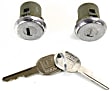 2-Piece Kit Door Lock Cylinder, 2-Piece Kit, Includes (1) Ignition Lock Cylinder and (1) Door Lock Cylinder