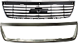 2-Piece Kit Front, Upper Grille Black Shell and Insert, Includes (1) Grille Assembly and (1) Grille Trim