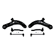6-Piece Kit Front, Driver and Passenger Side, Lower Control Arm Kit, Includes (2) Control Arm, (2) Sway Bar Link, and (2) Tie Rod End