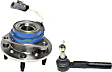 2-Piece Kit Front, Driver or Passenger Side Suspension Kit,Includes (1) Tie Rod End and (1) Wheel Hub