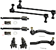 8-Piece Kit Front, Driver and Passenger Side Suspension Kit, Includes (4) Tie Rod End, (2) Ball Joint and (2) Sway Bar Link