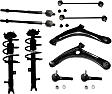 10-Piece Kit Front, Driver and Passenger Side Suspension Kit, Includes (2) Control Arm, (4) Tie Rod End, (2) Sway Bar Link and (2) Shock Absorber and Strut Assembly