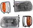 1995 Mazda B2300 - 4-Piece Kit Driver and Passenger Side Halogen Headlight, With bulb(s), OE Replacement, Includes (2) Corner Light and (2) Headlight